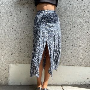 Dark blue midi skirt